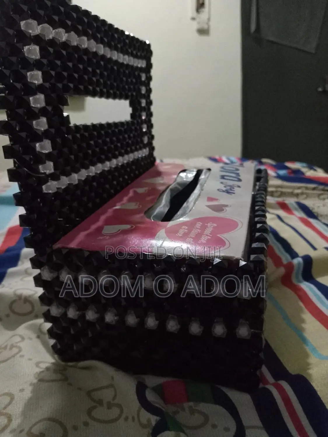 Beaded Tissue Box Cover