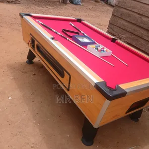 Marble Coin Operated Pool/Snooker Table With All Accessories