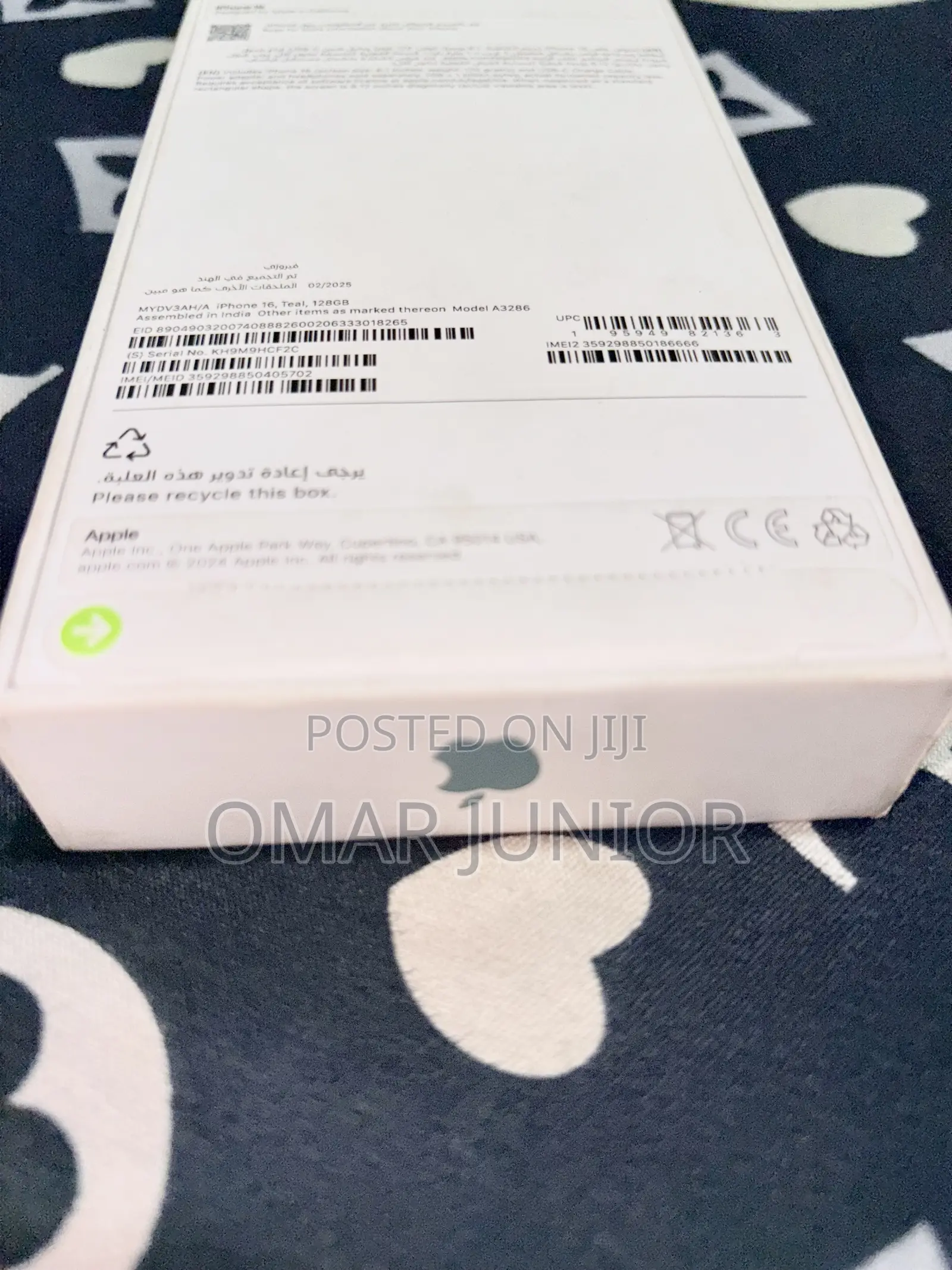 New Apple iPhone 16 128 GB Blue