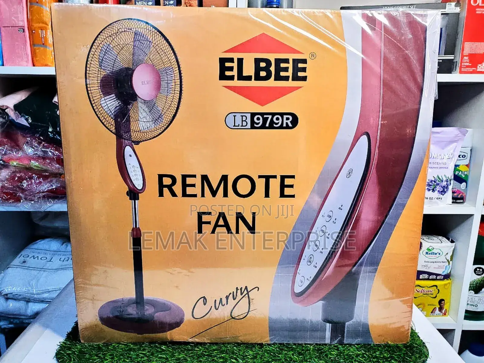 Original Elbee Curvy Remote Control Standing Fan