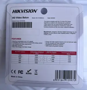 Hikvision Video Balun 8mp/ Ds-1h18s/E(c)