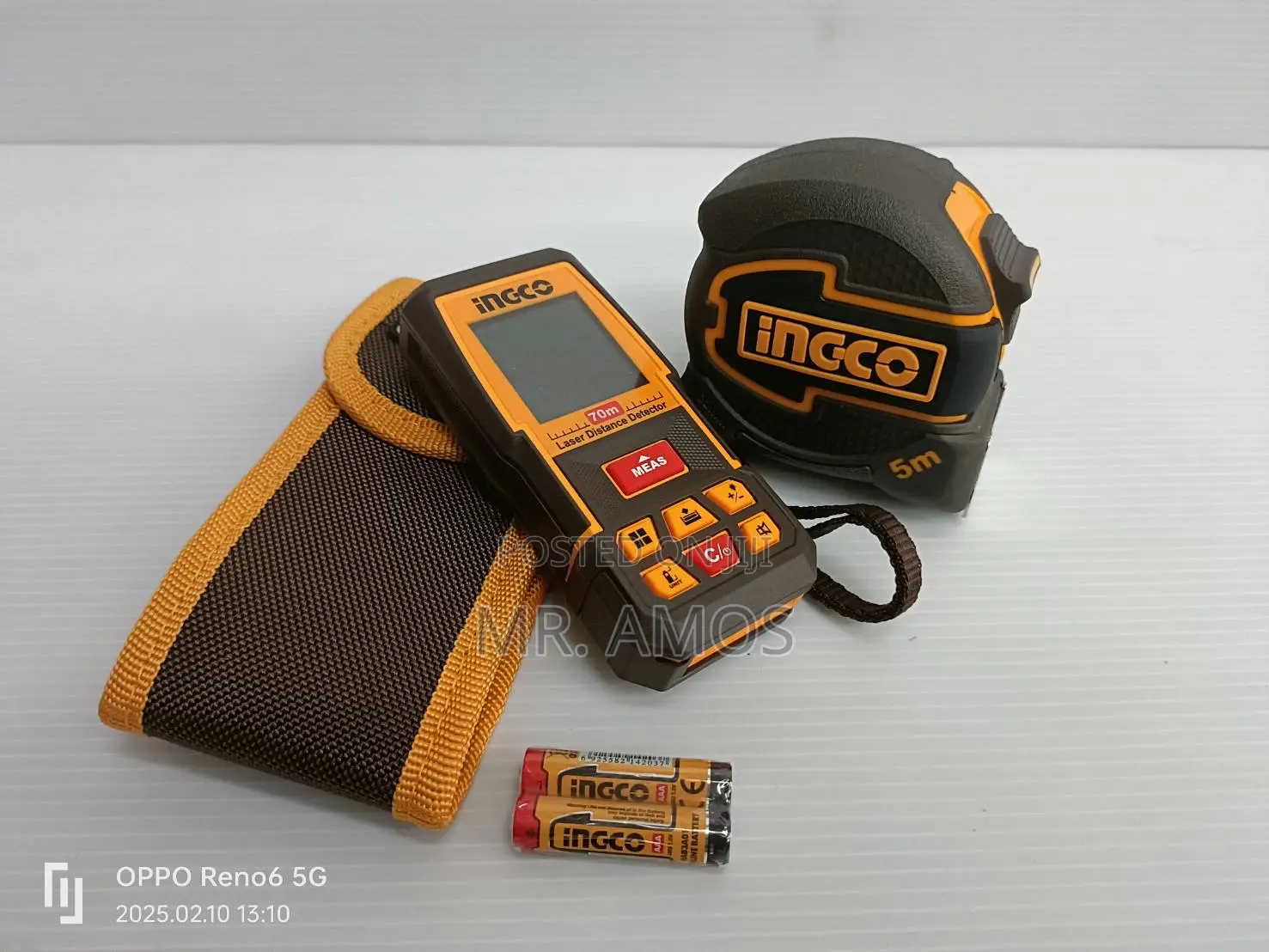 70m Range Laser Distance Detector + 5mx32mm Tape Measure - Hldd241201