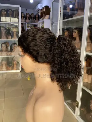 16 Inches Indian Remy Double Drawn Water Curls 360 Wig Cap