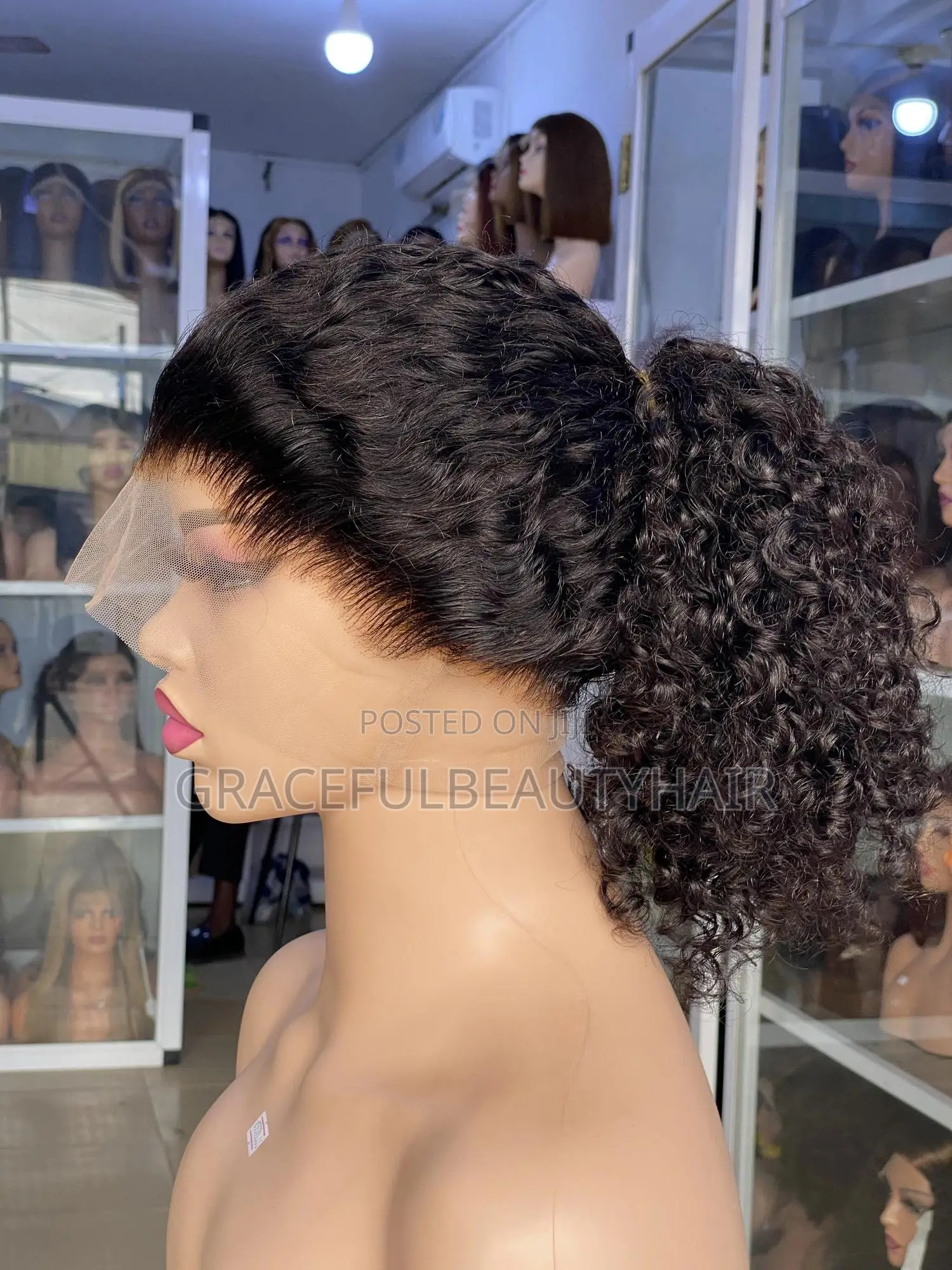 16 Inches Indian Remy Double Drawn Water Curls 360 Wig Cap