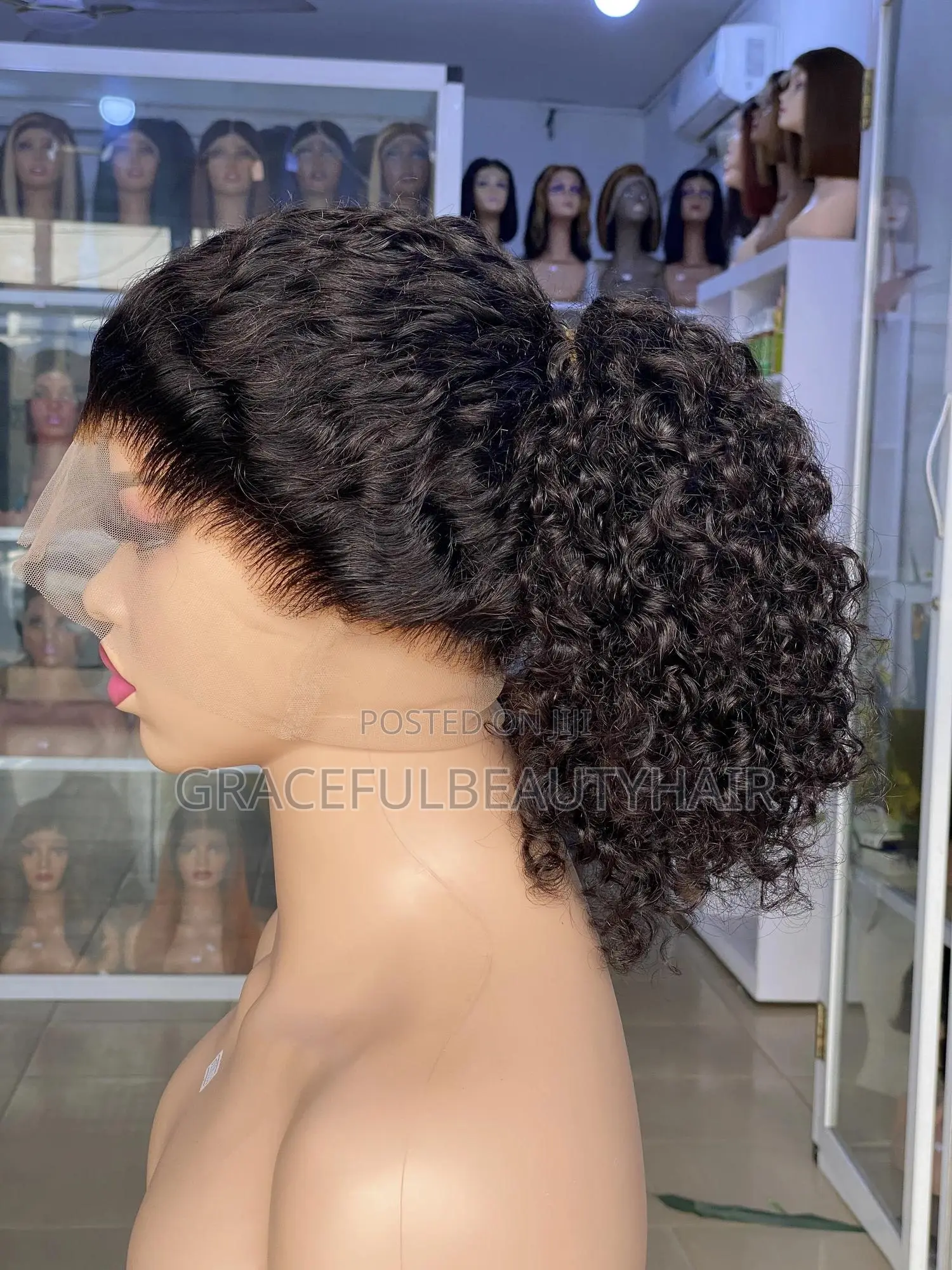 16 Inches Indian Remy Double Drawn Water Curls 360 Wig Cap