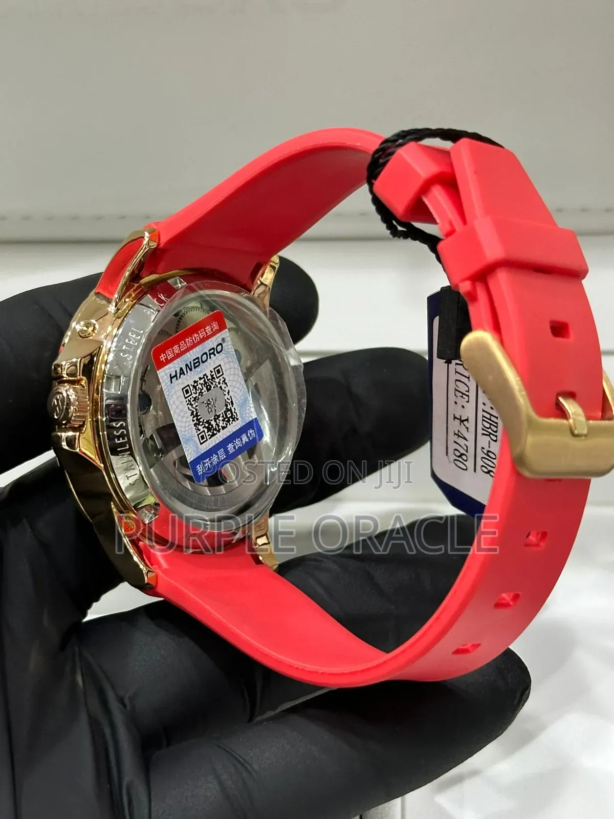 Hanboro Red Complex Mechanical Design Timepiece