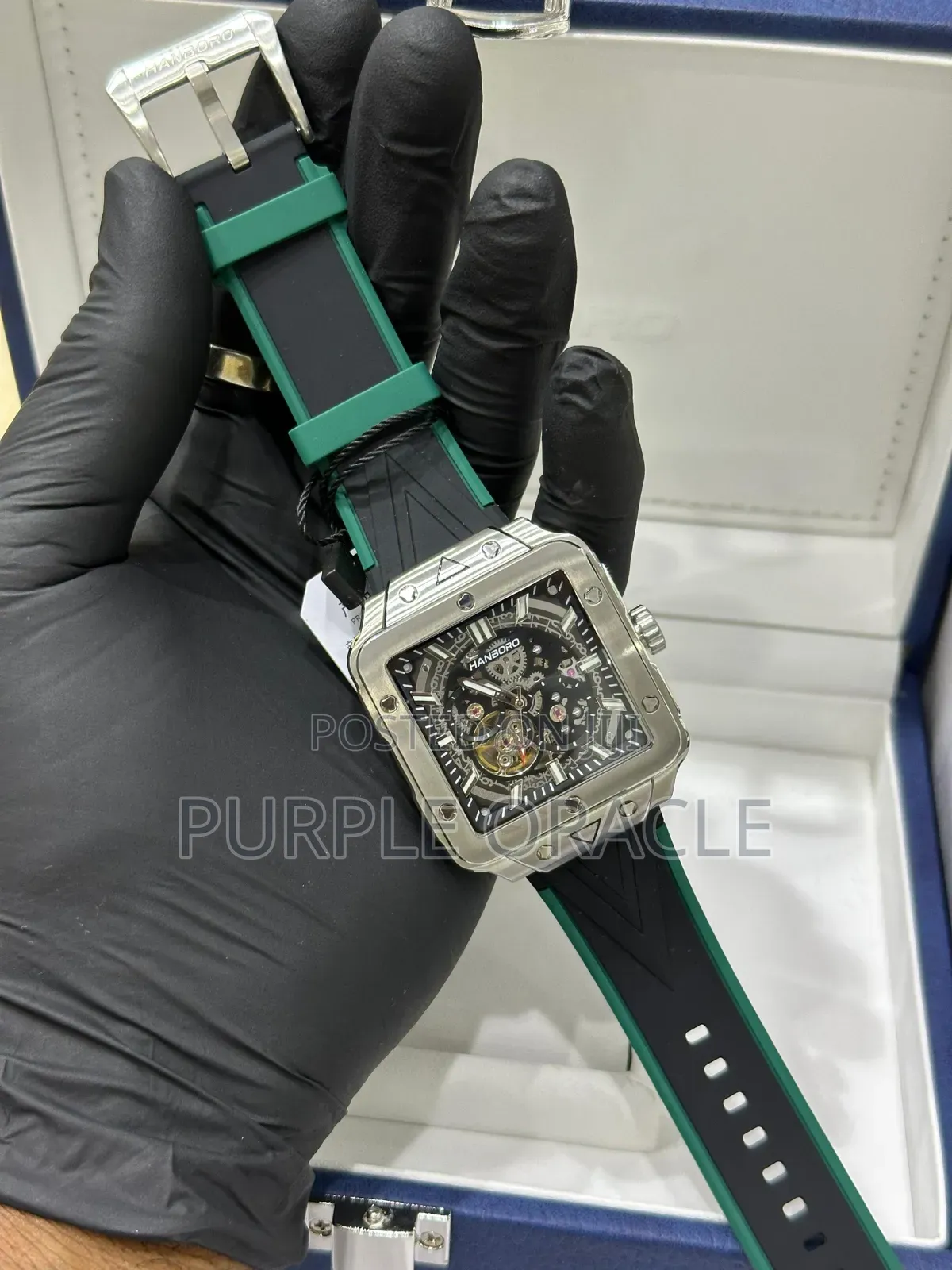 Unique Square Case Hanboro Mechanical Watch