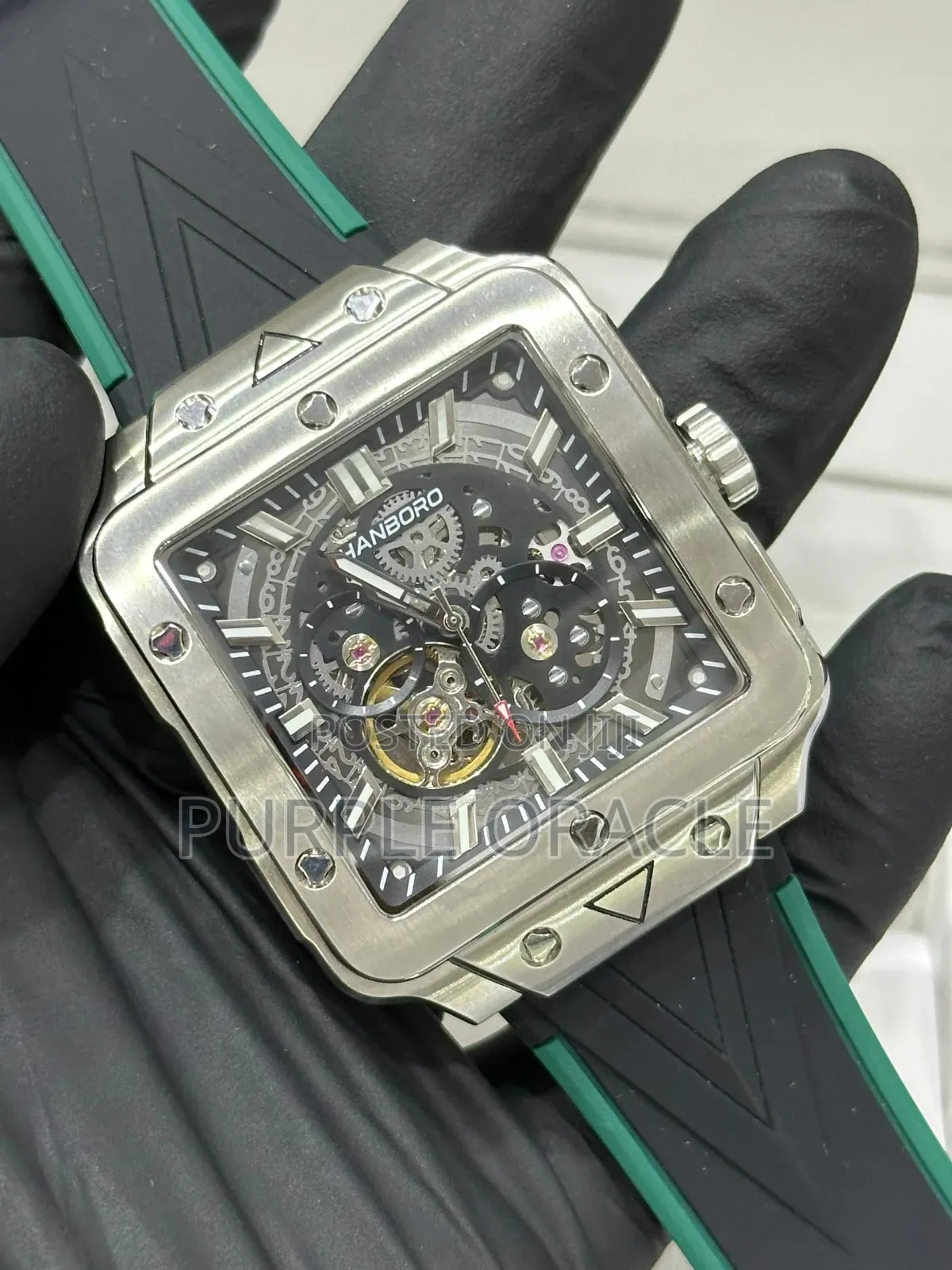 Unique Square Case Hanboro Mechanical Watch