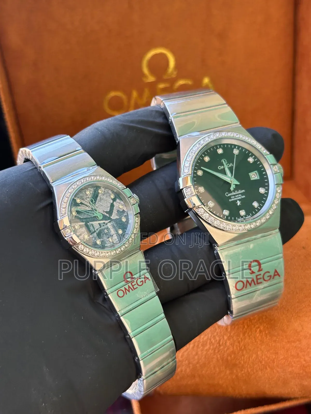 Iconic Omega Constellation Couple Watch Set