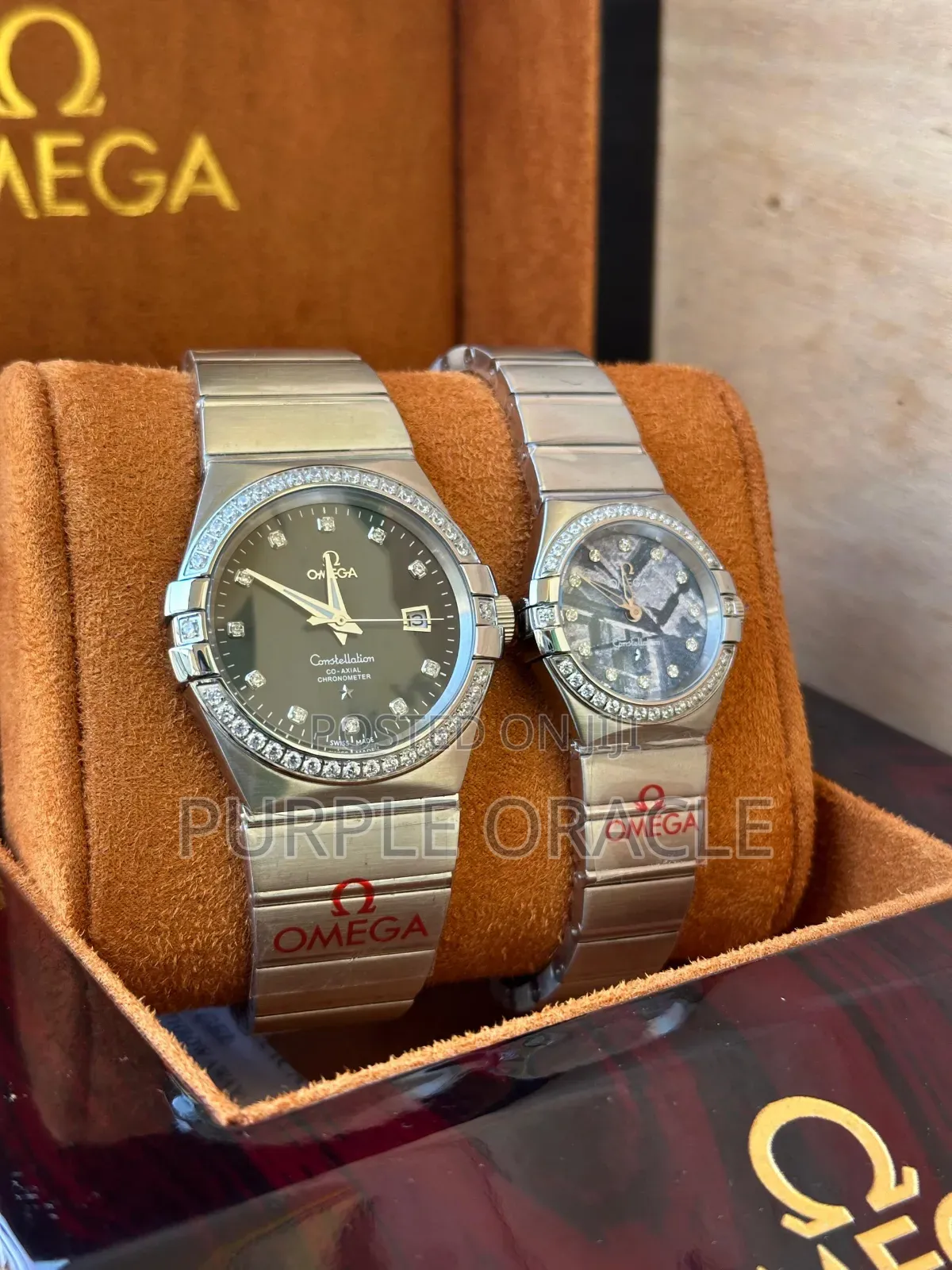 Iconic Omega Constellation Couple Watch Set