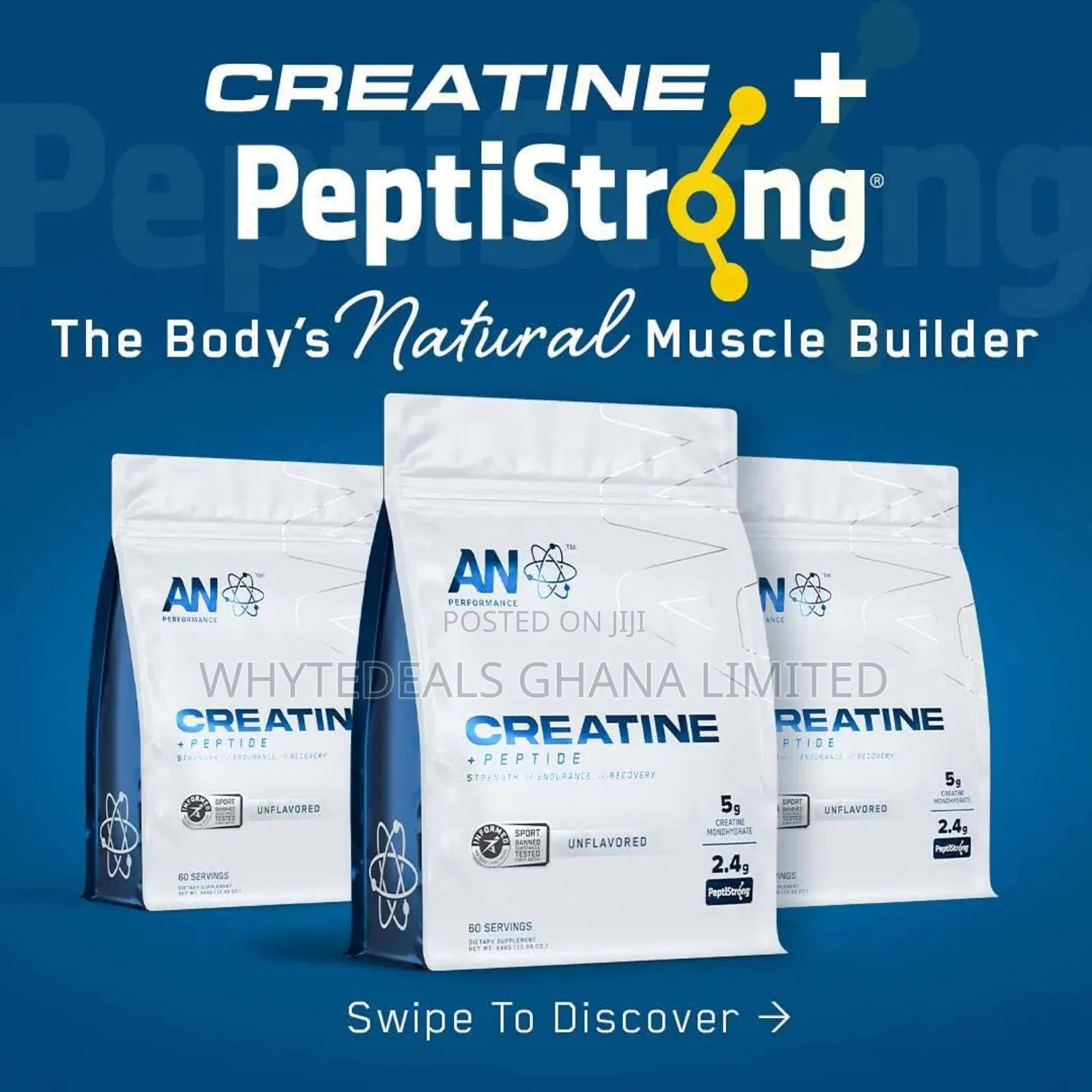 An Creatine Monohydrate+Peptide| Peptistrong| Endurance|Strength|Power