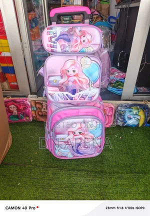 Kids 3 in 1 School Bag Backpack Trolley