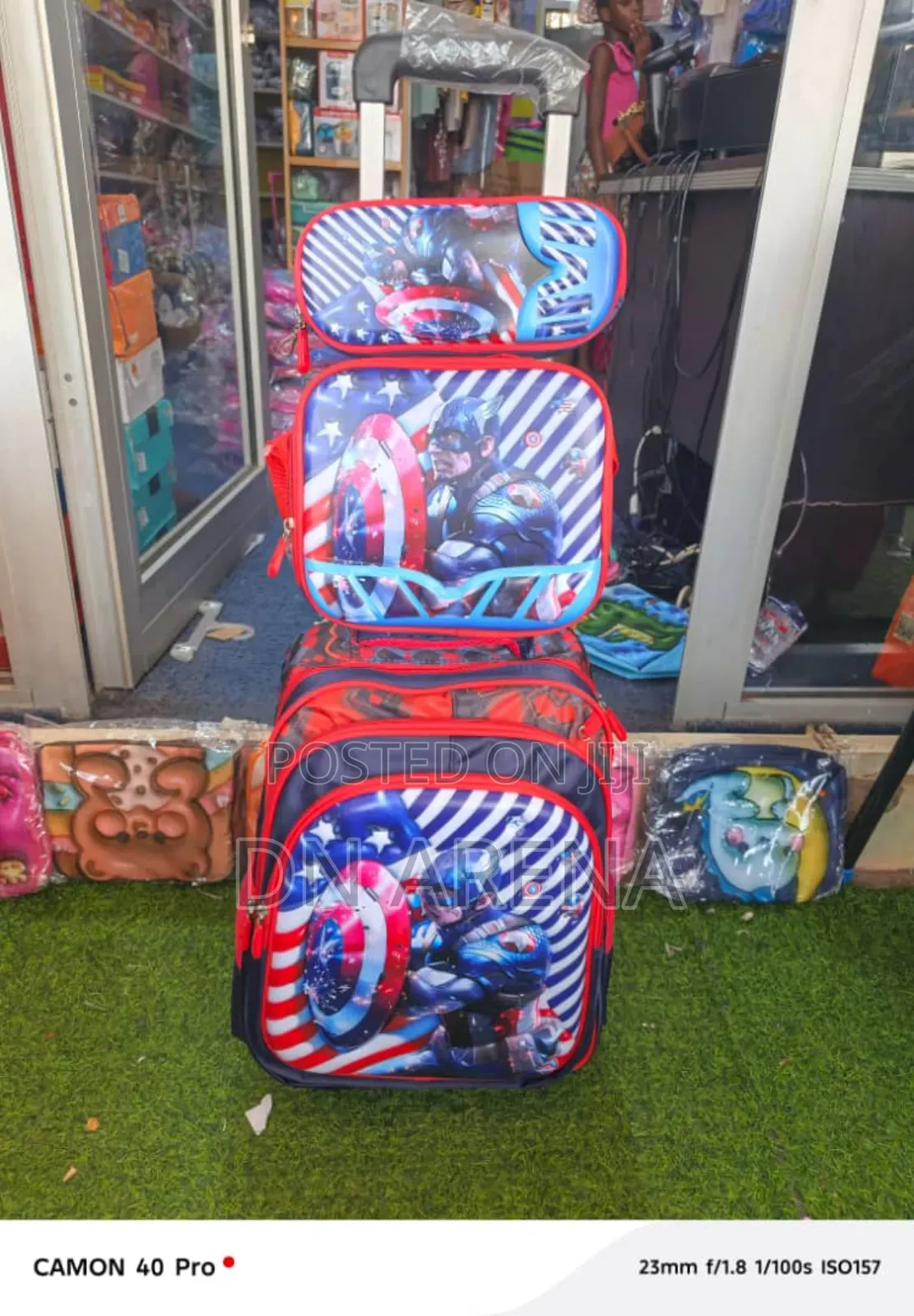 Kids 3 in 1 School Bag Backpack Trolley