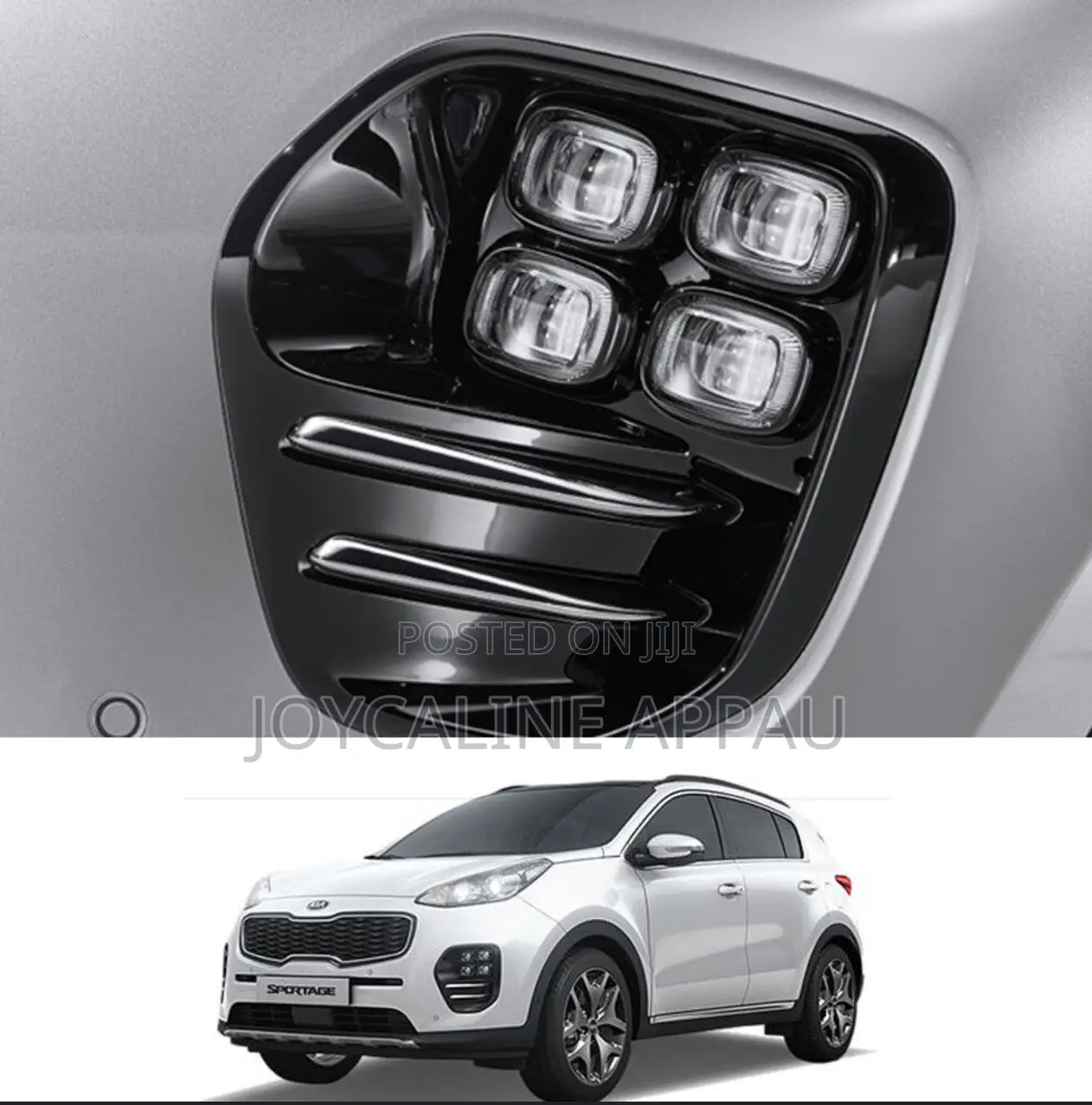 Kia Sportage Led Fog Light and Cover 2016 to 2018 Complete