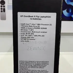 New Laptop HP OmniBook X Flip 14" 16GB Intel Core Ultra 7 SSD 1T
