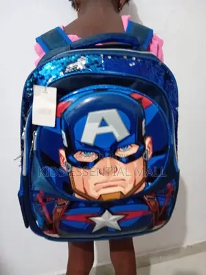 Ironman and Captain American School Bag
