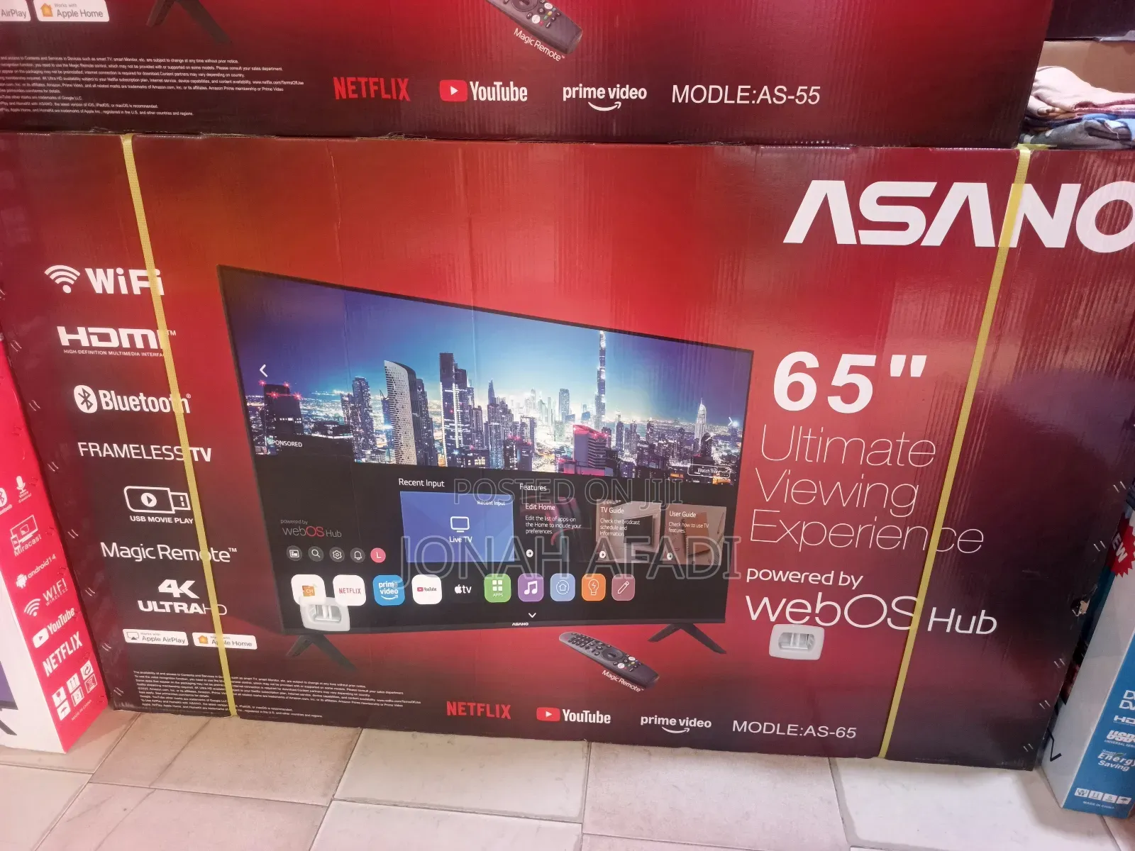 Asano-65 Webos Hub Smart Ultra Slim Led Tv,With Magic Remote