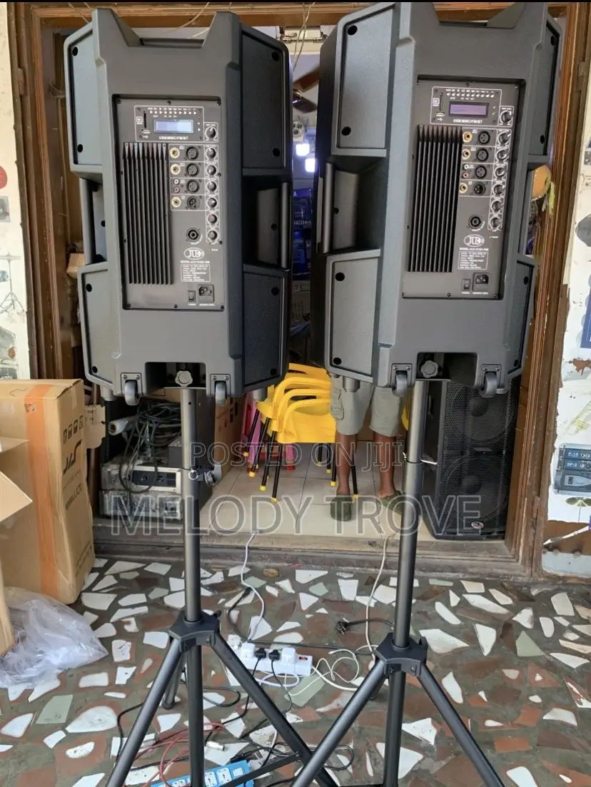 One Pair of Active Speaker and Speaker Stand JLD