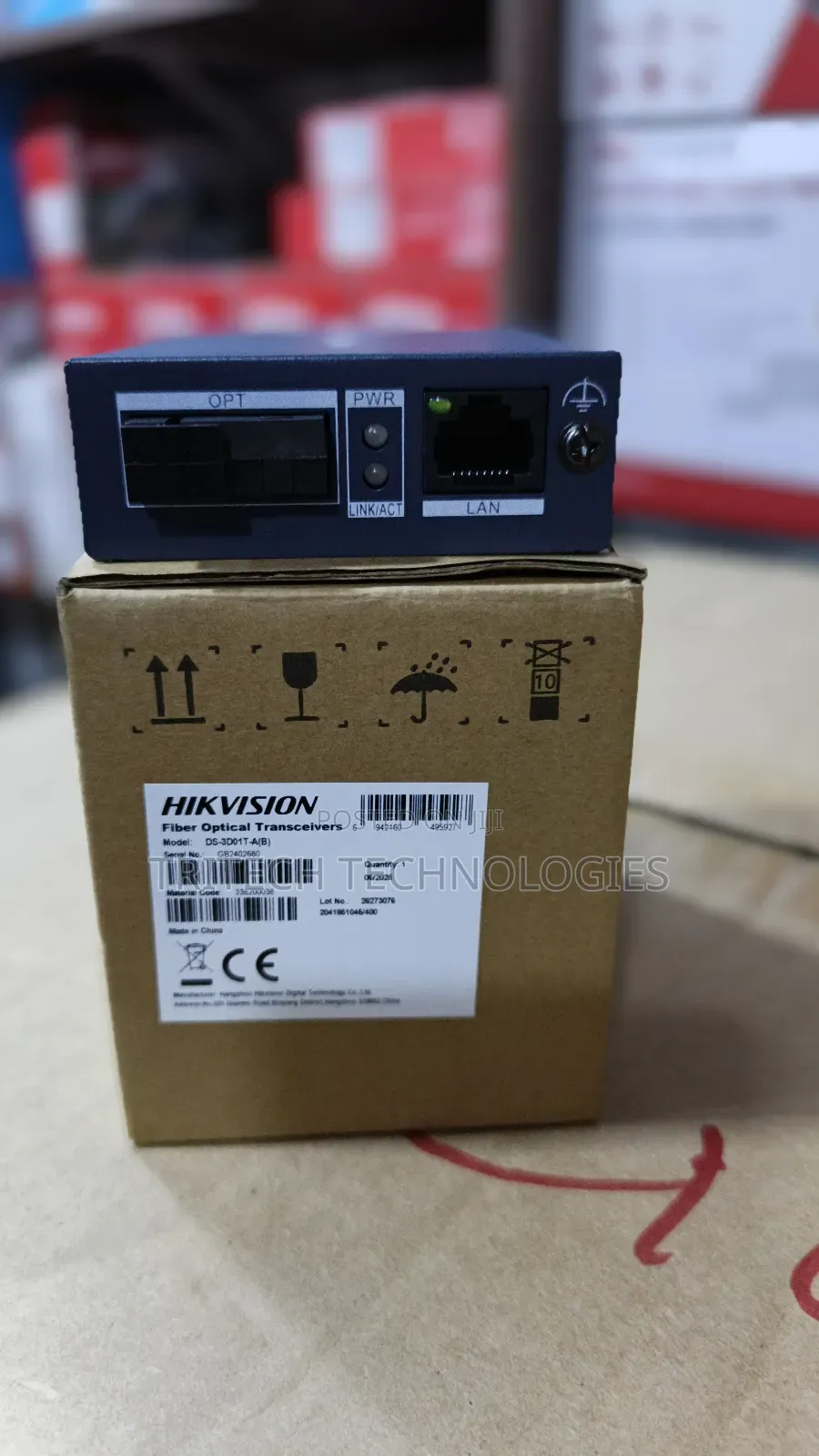 Hikvision Ds-3d01t-A(B) 20km 100mbps Fiber Media Converter Transceiver