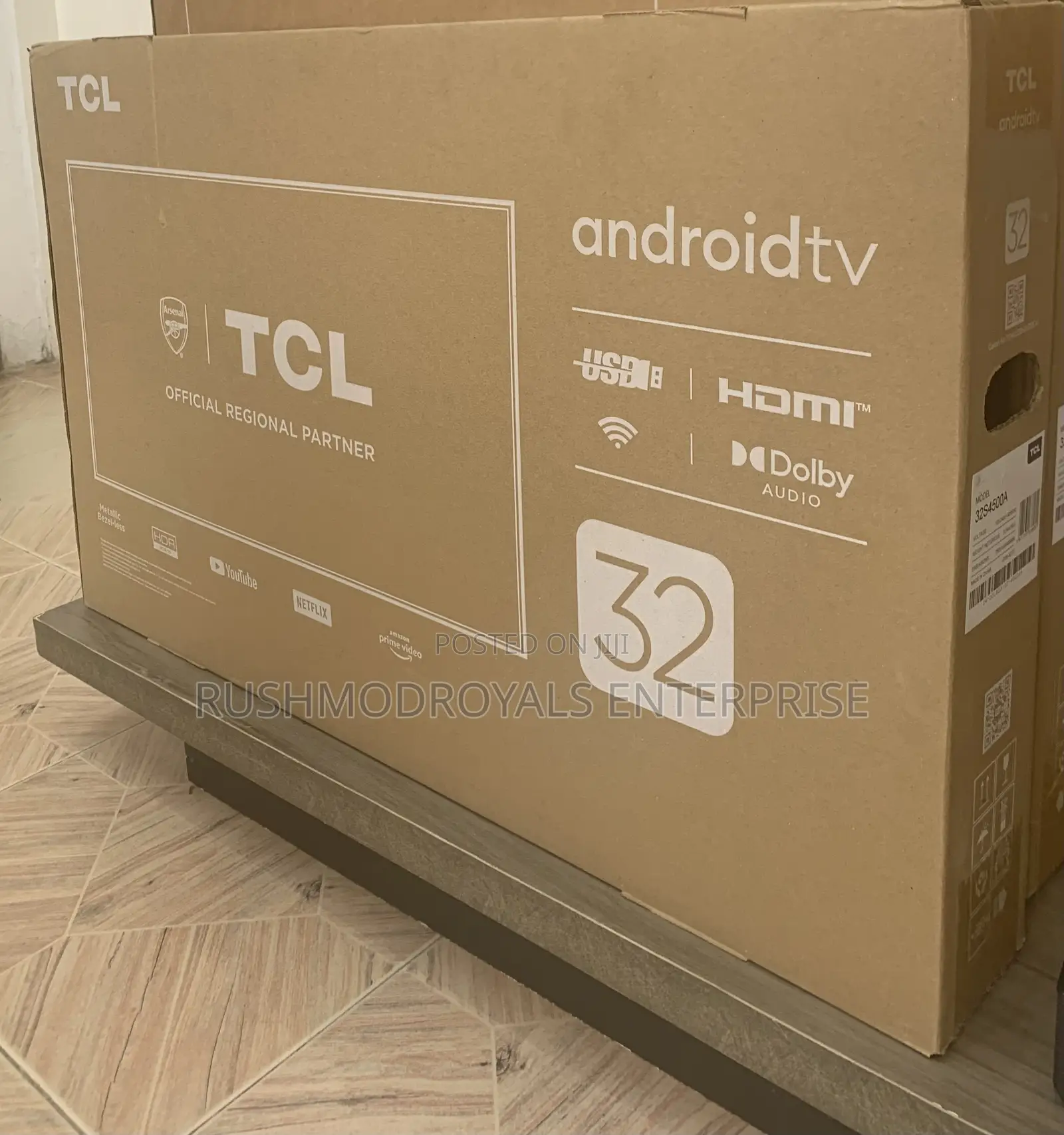 TCL 32” Hd Bezelless Android Smart HDR Tv