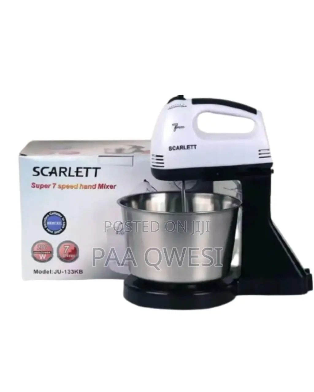 Scarlett 200w Hand Mixer – Easy Grip Handle