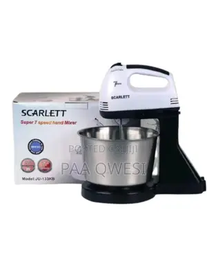 Scarlett 200w Hand Mixer – Easy Grip Handle