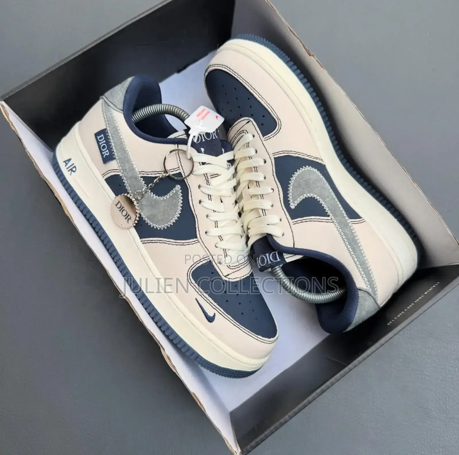 Nike Air Force 1 Doir Midnight Blue and White
