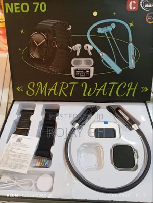 Neo 70 8-in-1 Smart Watch Set With Neckband Bt Airpod