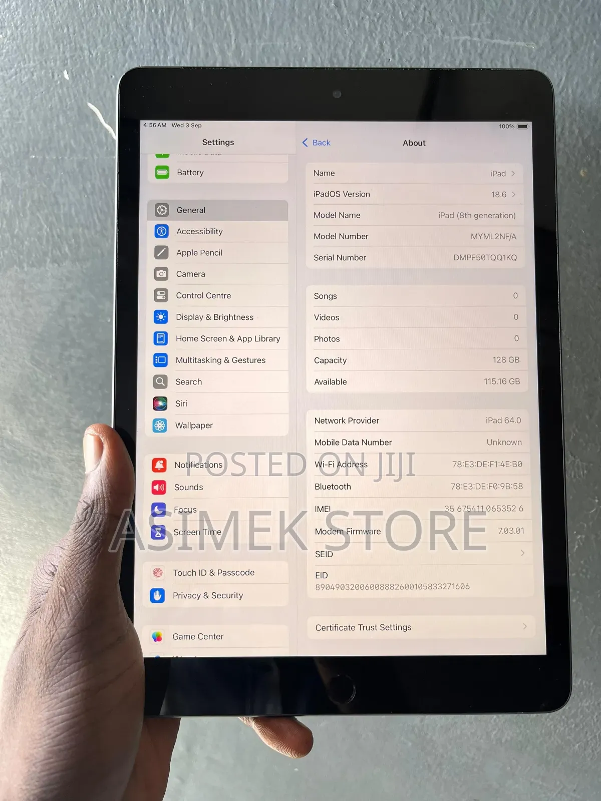 Apple iPad 10.2 (2020) 128 GB Gray