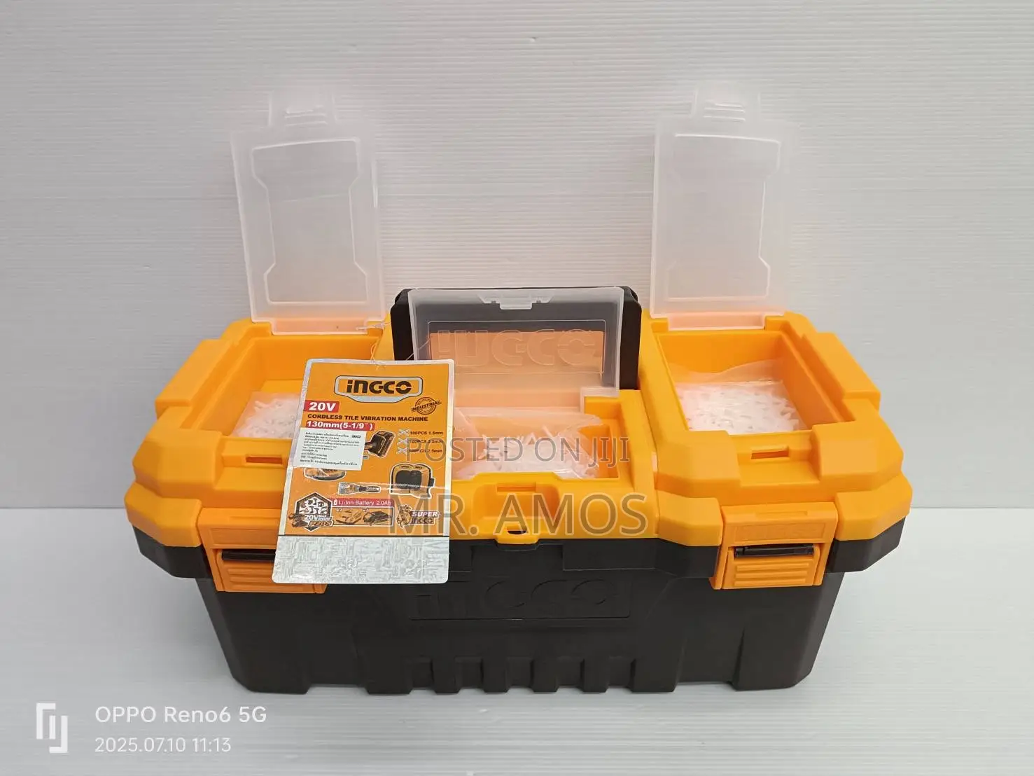 60kg 20v Cordless Tile Vibration Machine With 7pcs Extras - Ctvli20015