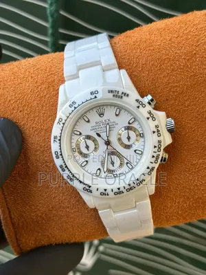 All White Ceramic Rolex Daytona Watch for Men