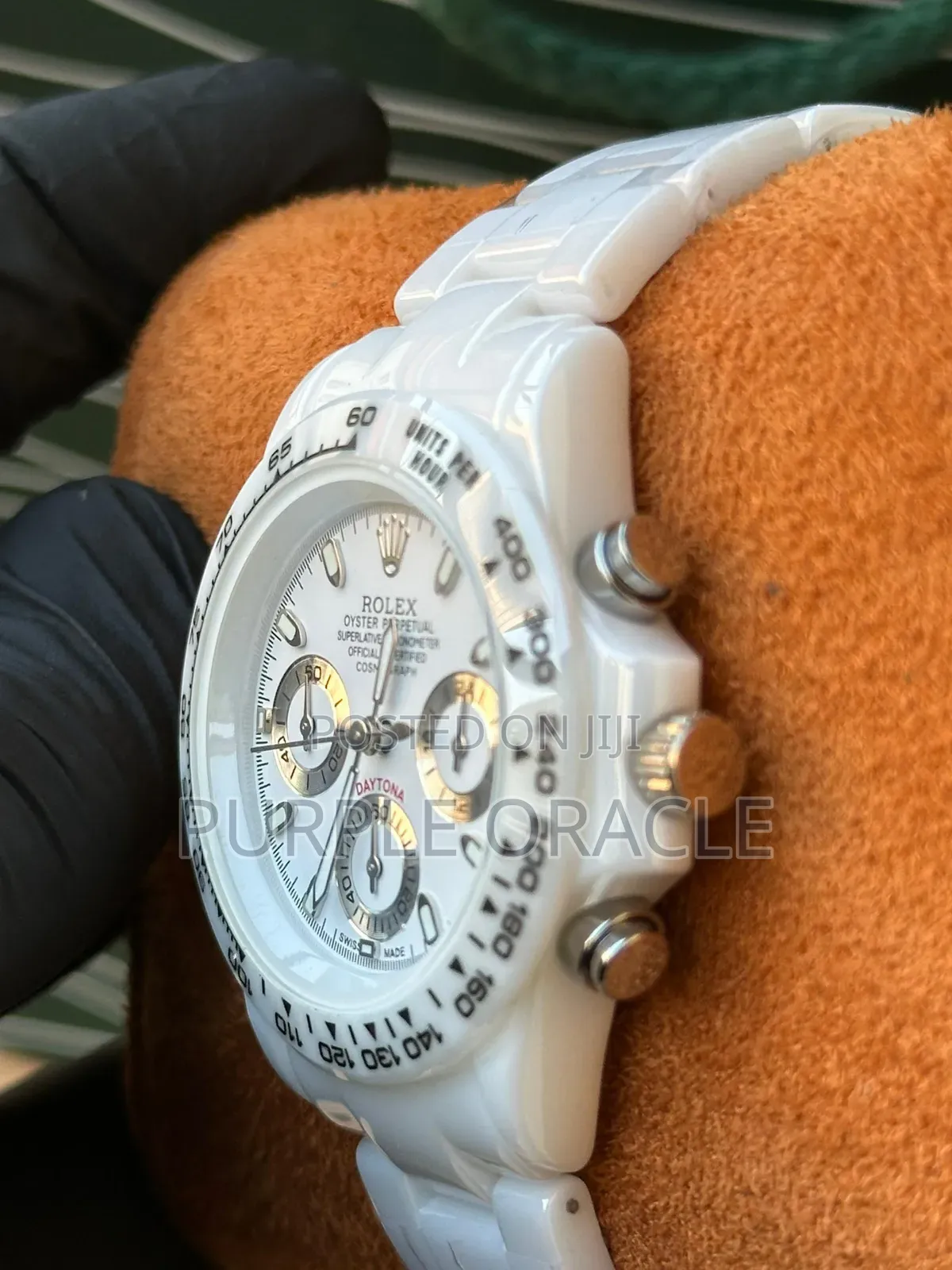 All White Ceramic Rolex Daytona Watch for Men