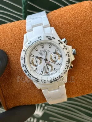 All White Ceramic Rolex Daytona Watch for Men