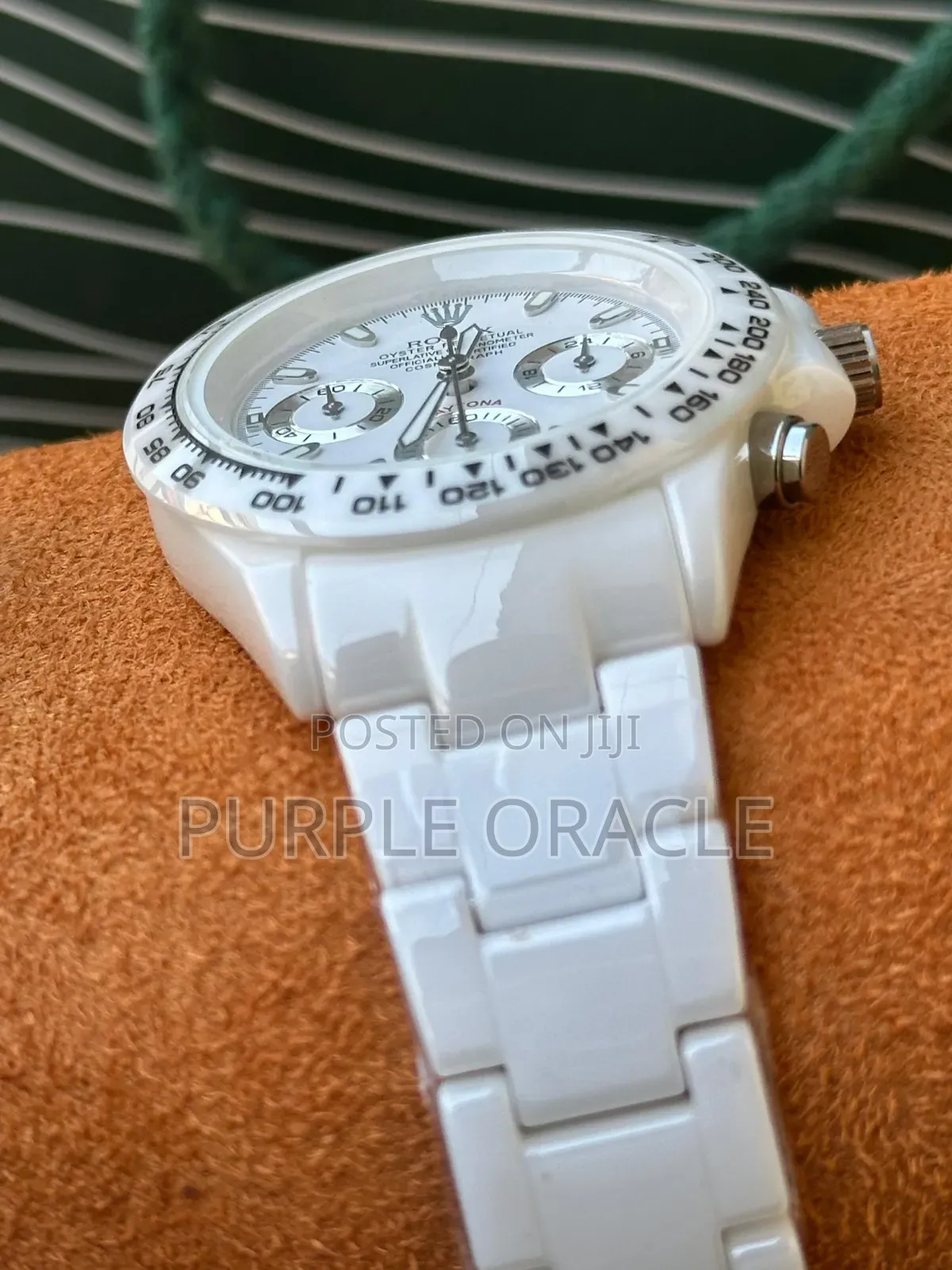 All White Ceramic Rolex Daytona Watch for Men