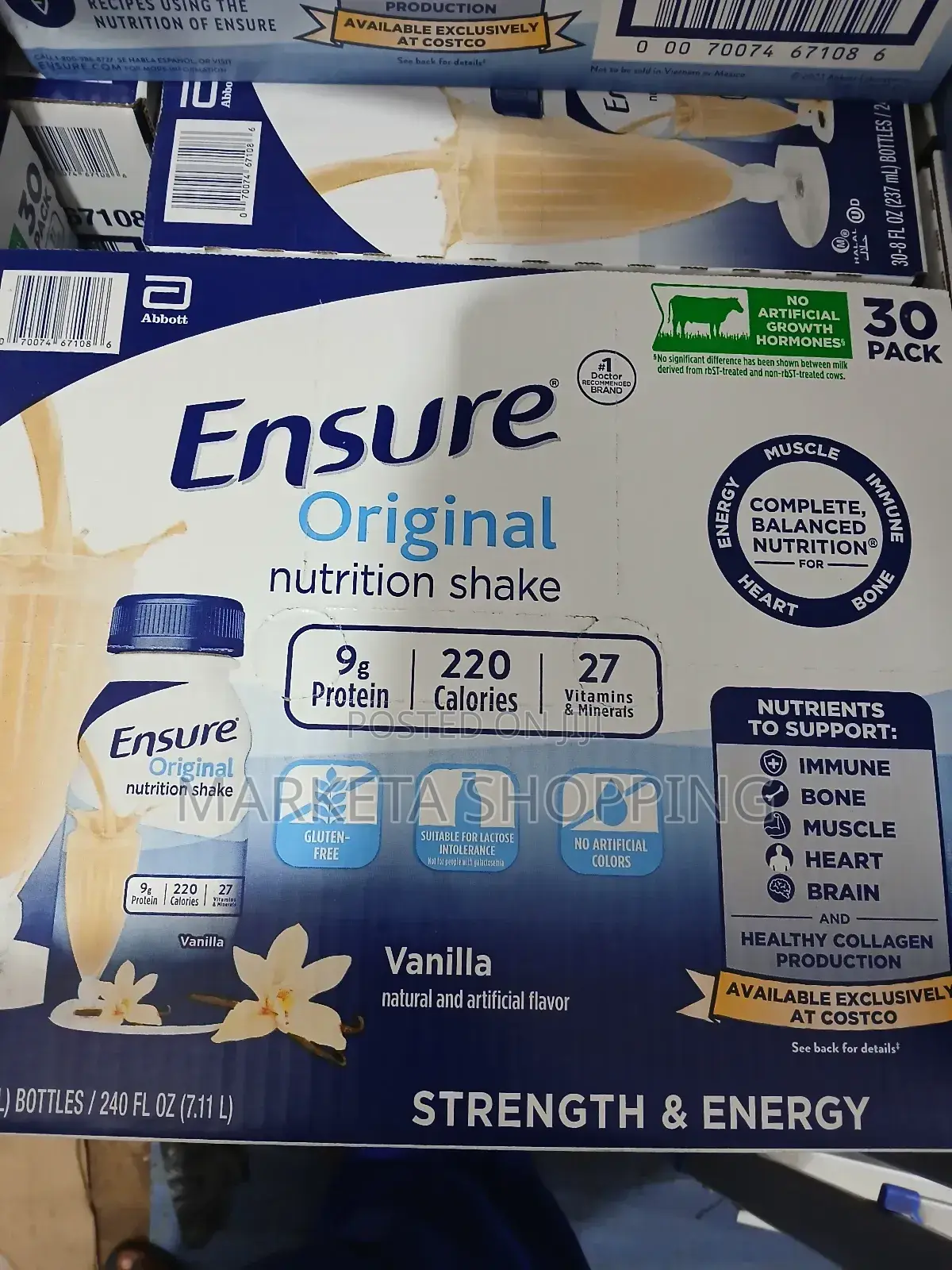 Ensure Original Nutrition Milk Shake 237mlx30