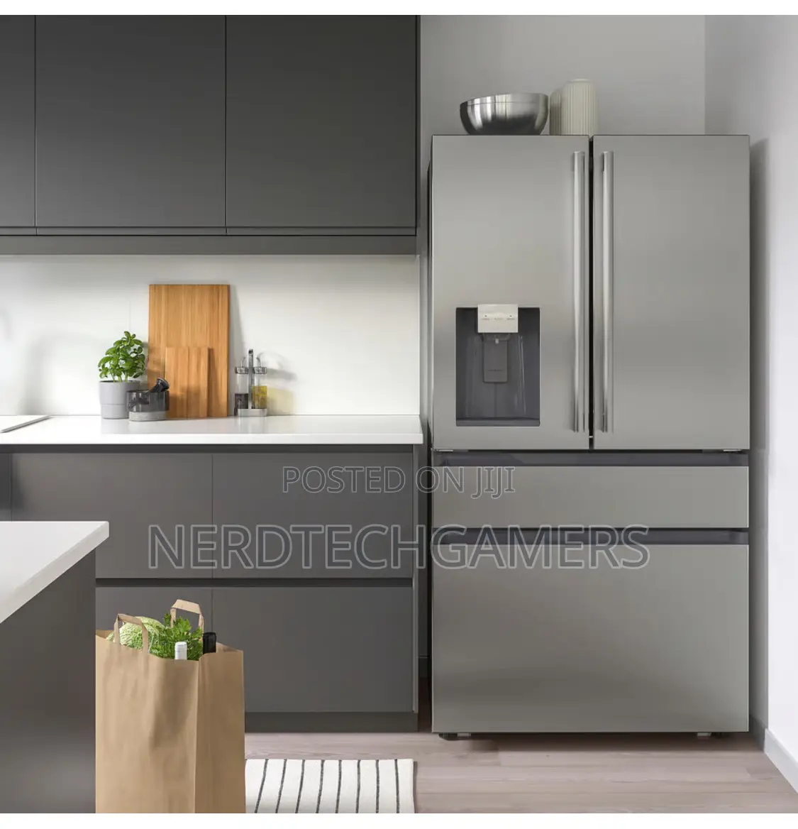 Överskådlig French Door Refrigerator, 4-Door/Stainless Steel Color,