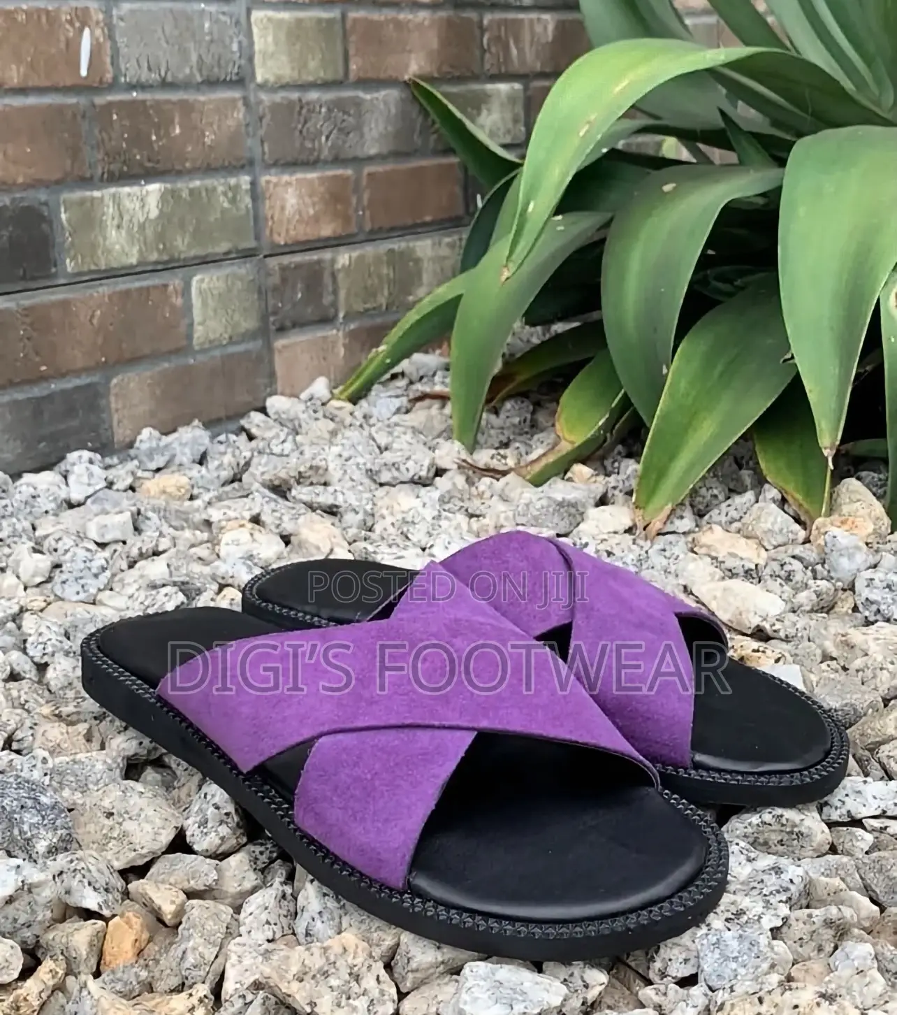 Purple Opex Suede Slippers