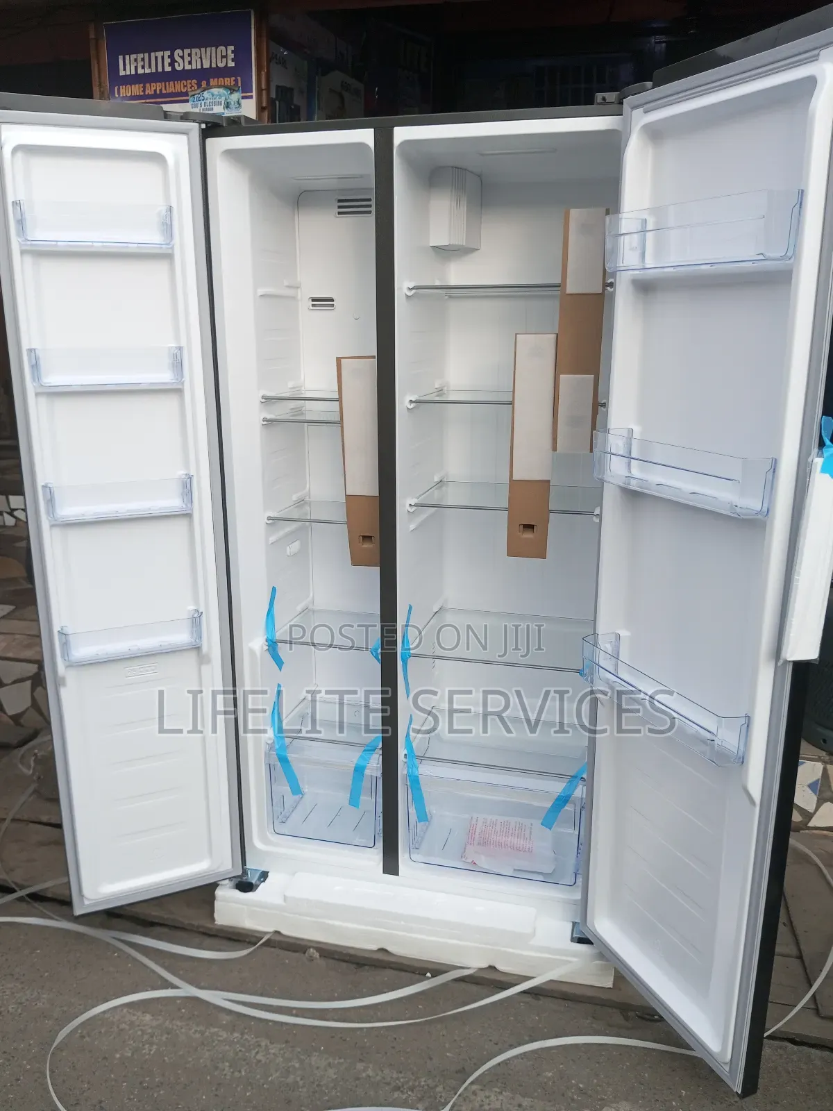 Mirror Black Fridge- Side by Side 436 LTRS