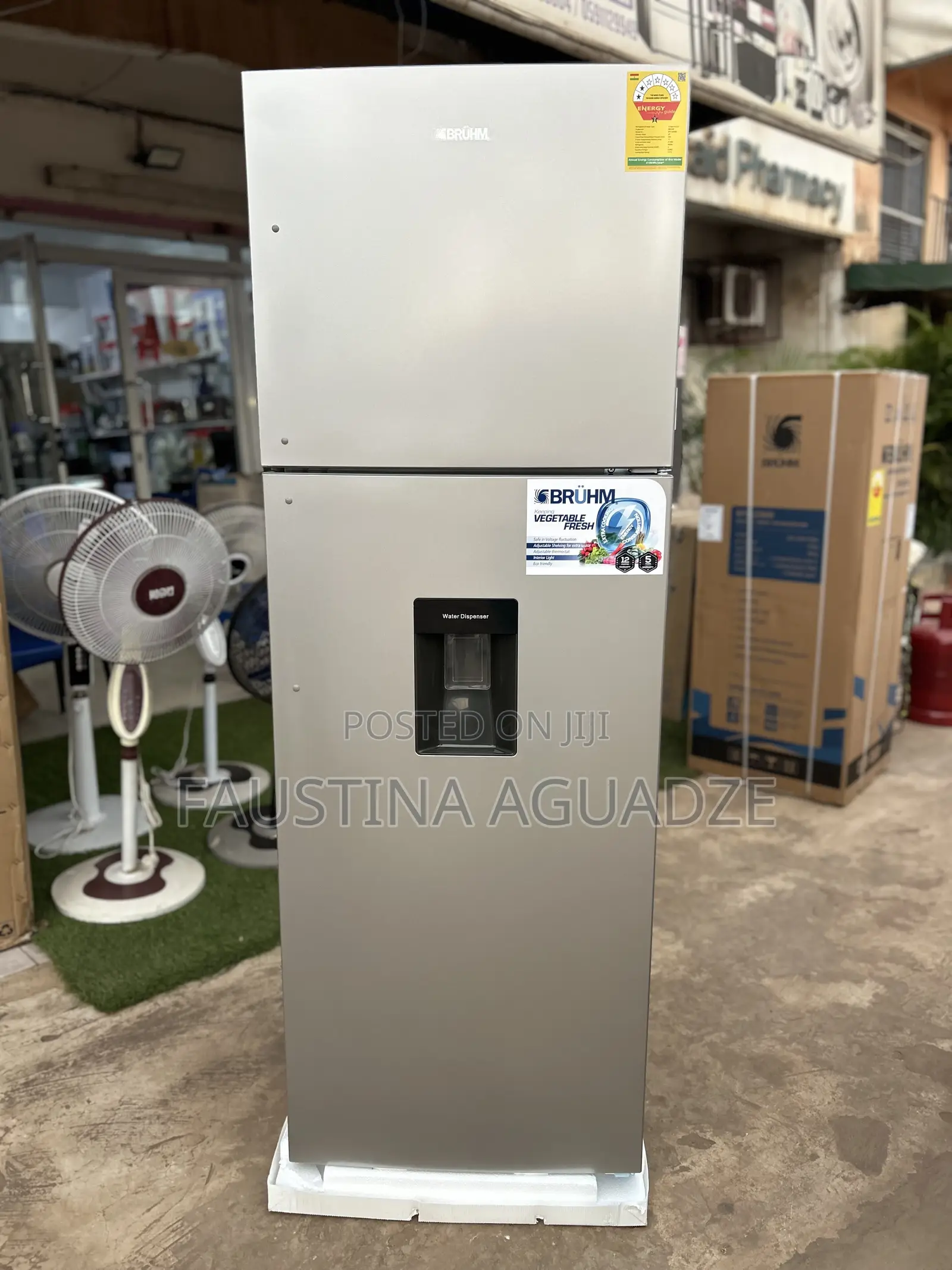Bruhm 311 L Fridge With Water Dispenser BFD 311-TMD - (Inox)