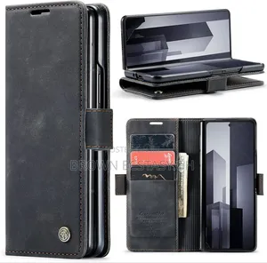 Autspace Z Fold 7 Leather Case With Pen Holder
