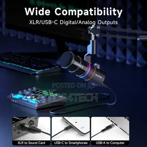 Comica Ejoy D10 Pro (A) Wireless and Usb-C RGB Podcast Microphone