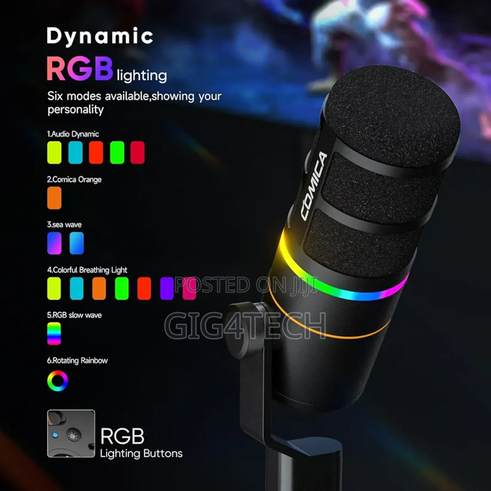 Comica Ejoy D10 Pro (A) Wireless and Usb-C RGB Podcast Microphone