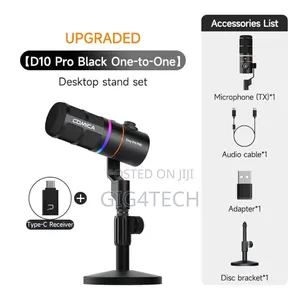 Comica Ejoy D10 Pro (D) Dynamic Wireless and Usb-C Microphone