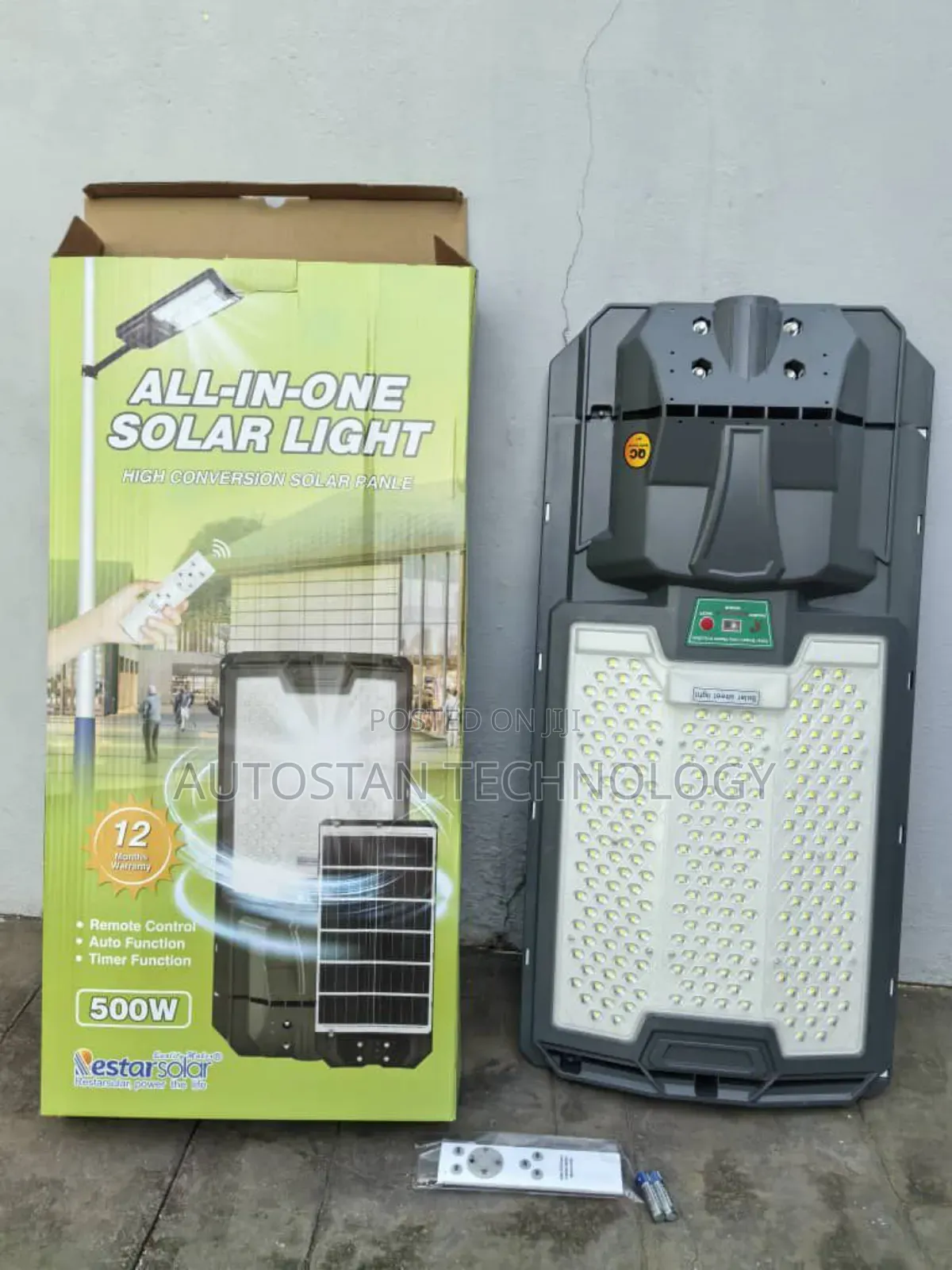 100w Solar Street Light With Inbuilt Battery and Photocell