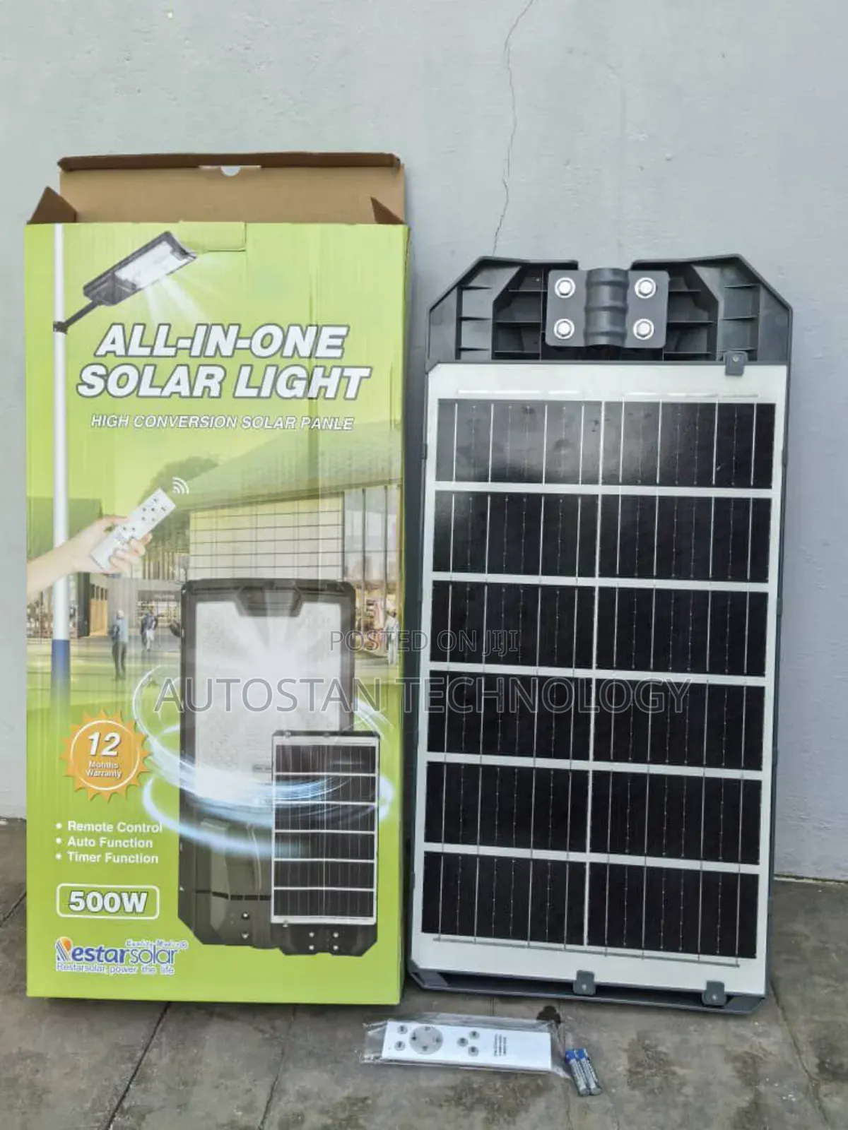 100w Solar Street Light With Inbuilt Battery and Photocell