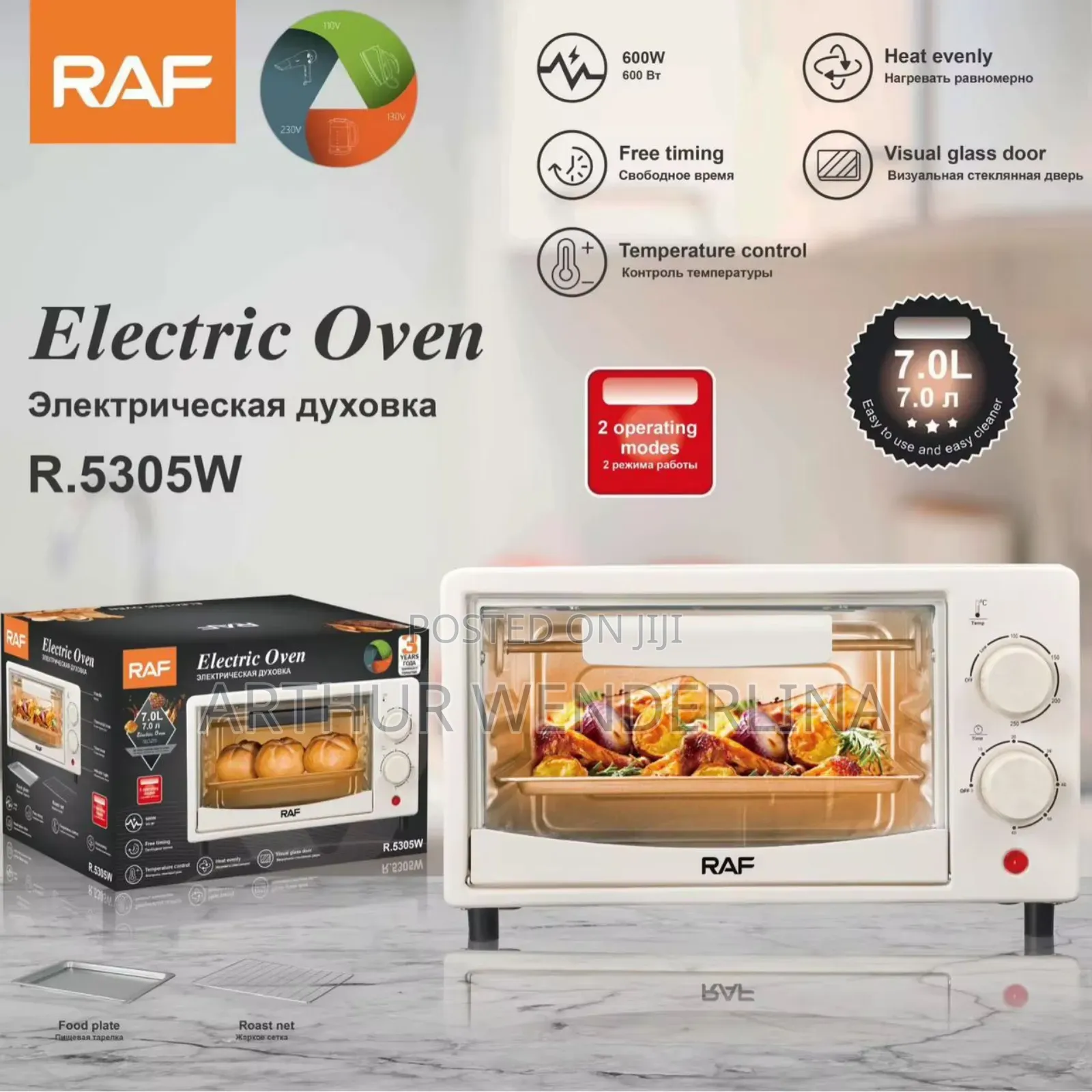 Raf Electric Oven Mini. 7liters .