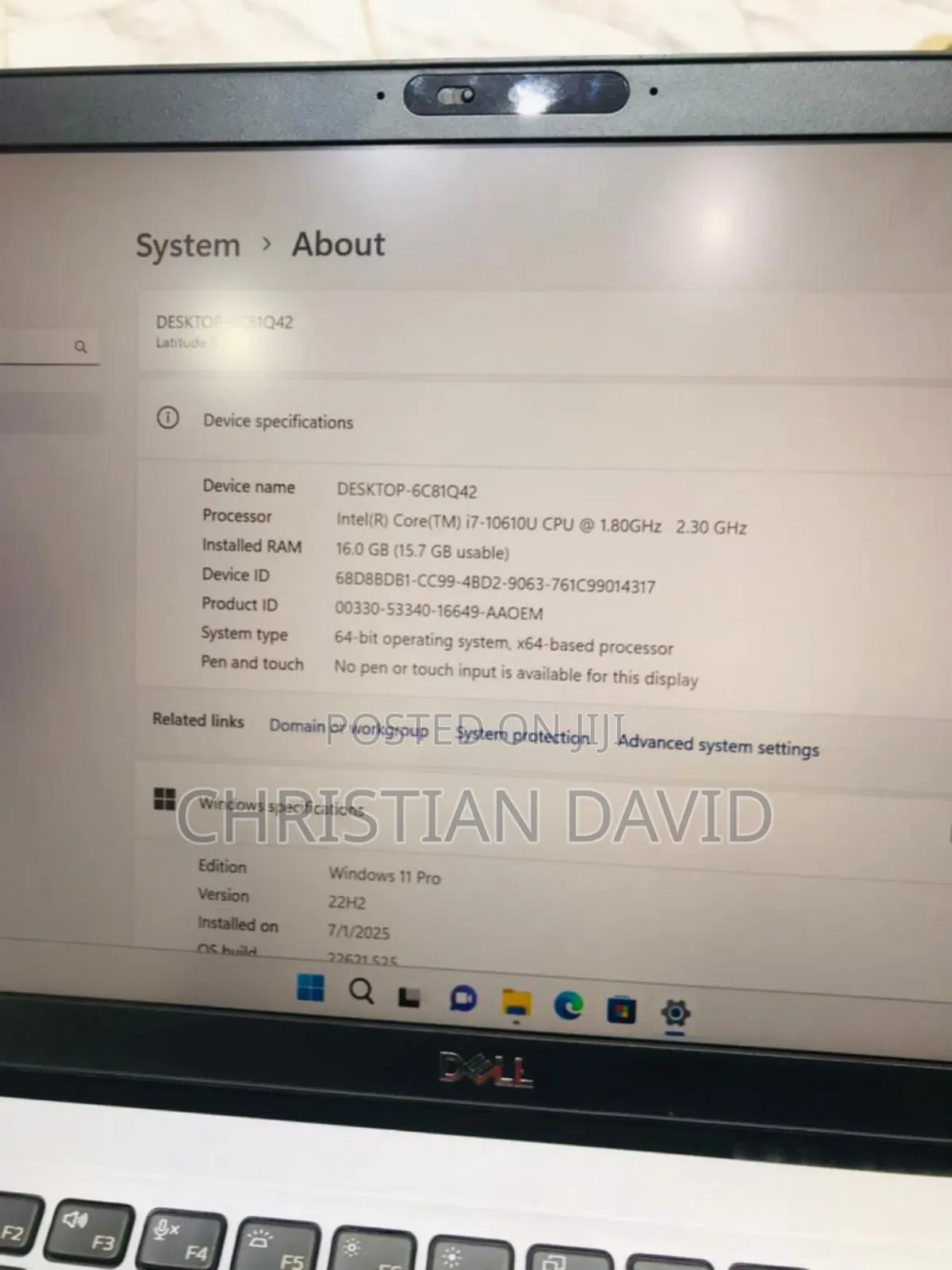 Laptop Dell Latitude 5310 16GB Intel Core i7 SSD 256GB