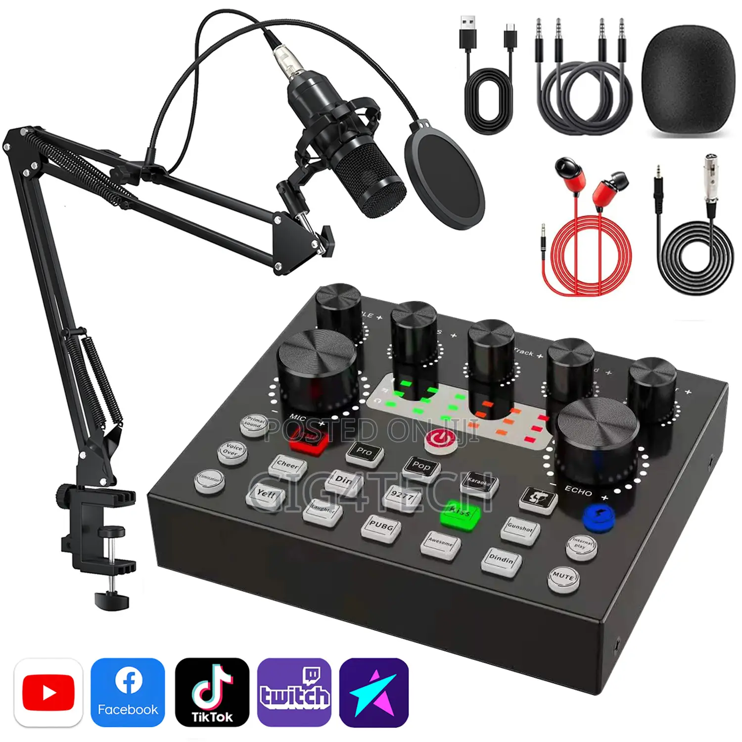 Bm 800 Studio Recording Condenser Microphone With V8s Souncard