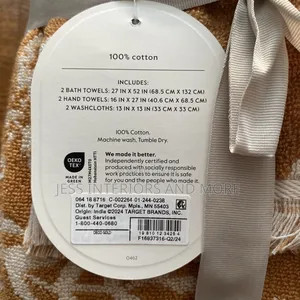 Threshold 6pc Butterscotch Yellow Cotton Towel Set