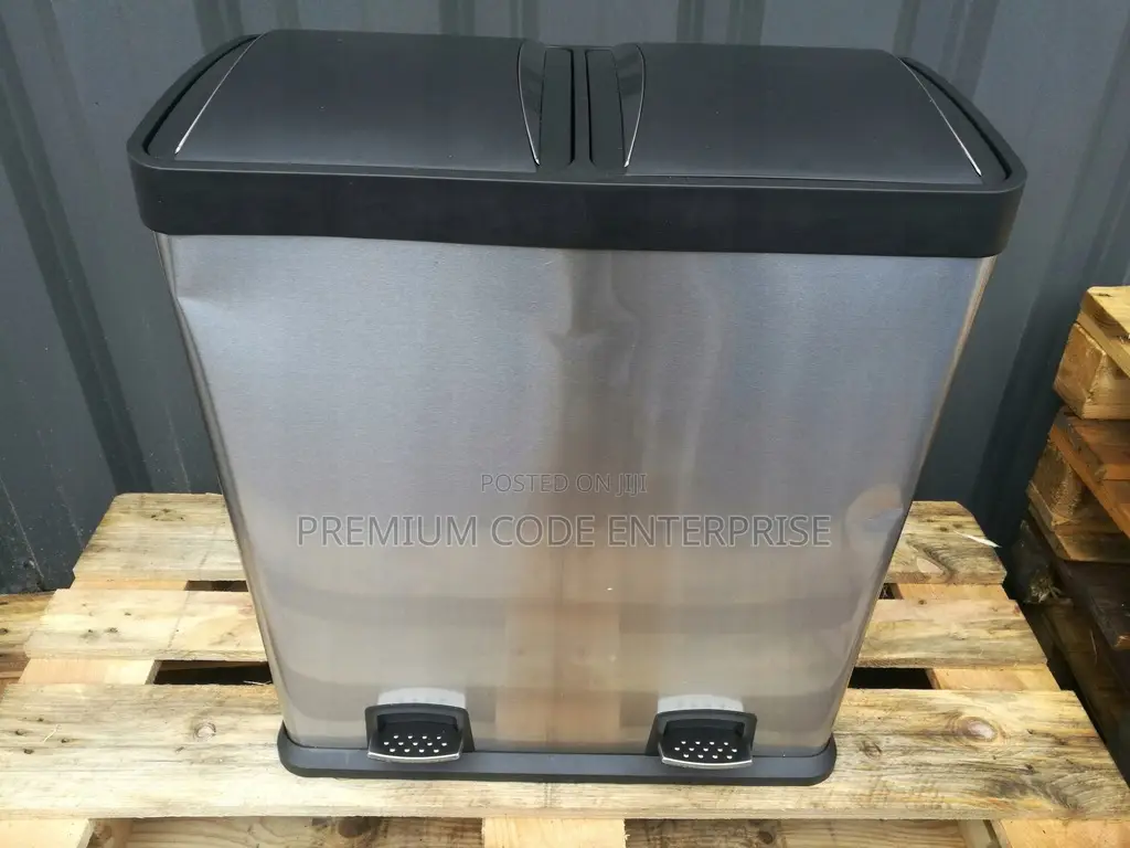 60 Liter Stainless Steel Bin Double Compartment– (30l Each)
